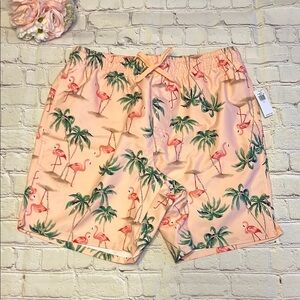 Ⓜ️ Men’s NWT Old Navy Flamingo Swim Trunks
